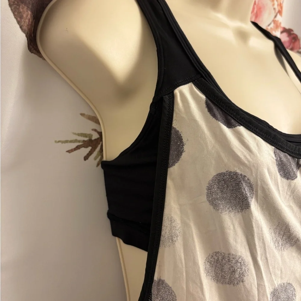 Black and White Polka Dot Tank Top - Picture 2 of 6